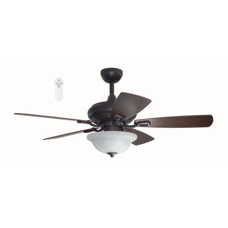 LITEX INDUSTRIES Quick Connect - 44" Bronze Finish Ceiling Fan Includes Remote Control TLEII44OSB5L